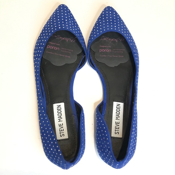 {STEVE MADDEN} Elusions Blue Bling D'orsay Flats - Picture 4 of 15